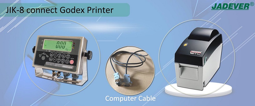 como conectar o JIK-8 à impressora godex?