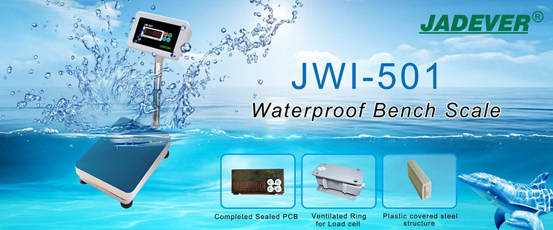 Jadever JWI-501 balança de bancada à prova d'água para frutos do mar IP68