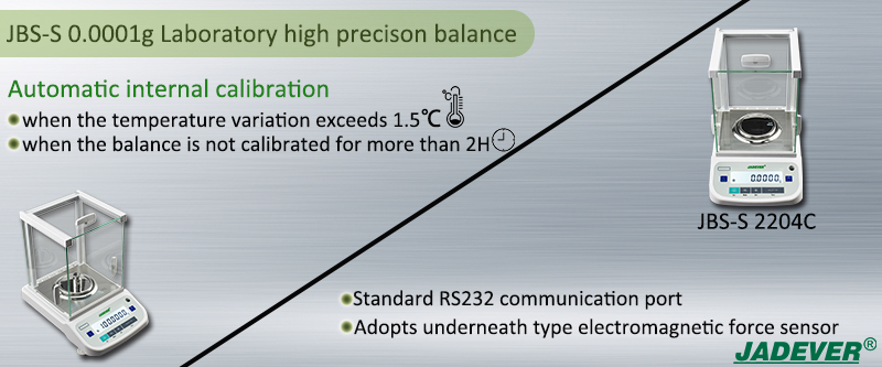 Balança de alta precisão JBS-S 0.1mg com calibração interna automática
