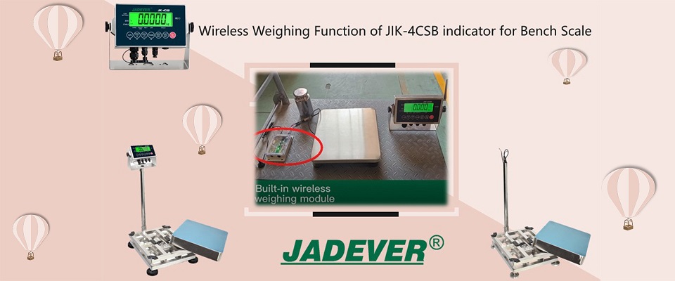 Função de pesagem sem fio do indicador JIK-4CSB para balança de bancada
