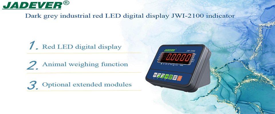 Visor digital LED vermelho industrial cinza escuro JWI-2100 indicador