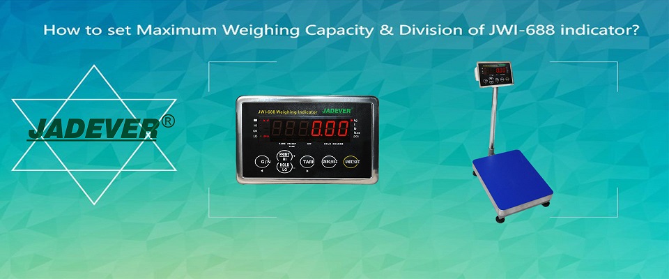 Como definir a capacidade máxima de pesagem e a divisão do indicador JWI-688?