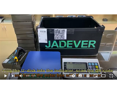 indicador jadever JWI-700C salvar dados de pesagem em disco U em grupos com leitor de código de barras