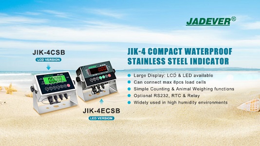  Jadever Novo compacto à prova d'água S.S Indicador Jik-4 Series