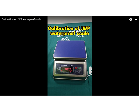 Calibração da balança à prova d'água JWP